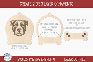 Dog Breed Christmas Ornament SVG File Bundle for Laser Cutter Wispy Willow Designs Company