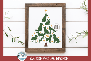 Dog Christmas Tree SVG Wispy Willow Designs Company