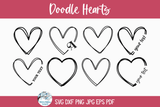 Doodle Hearts Bundle SVG | Valentine's Day Collections Wispy Willow Designs Company