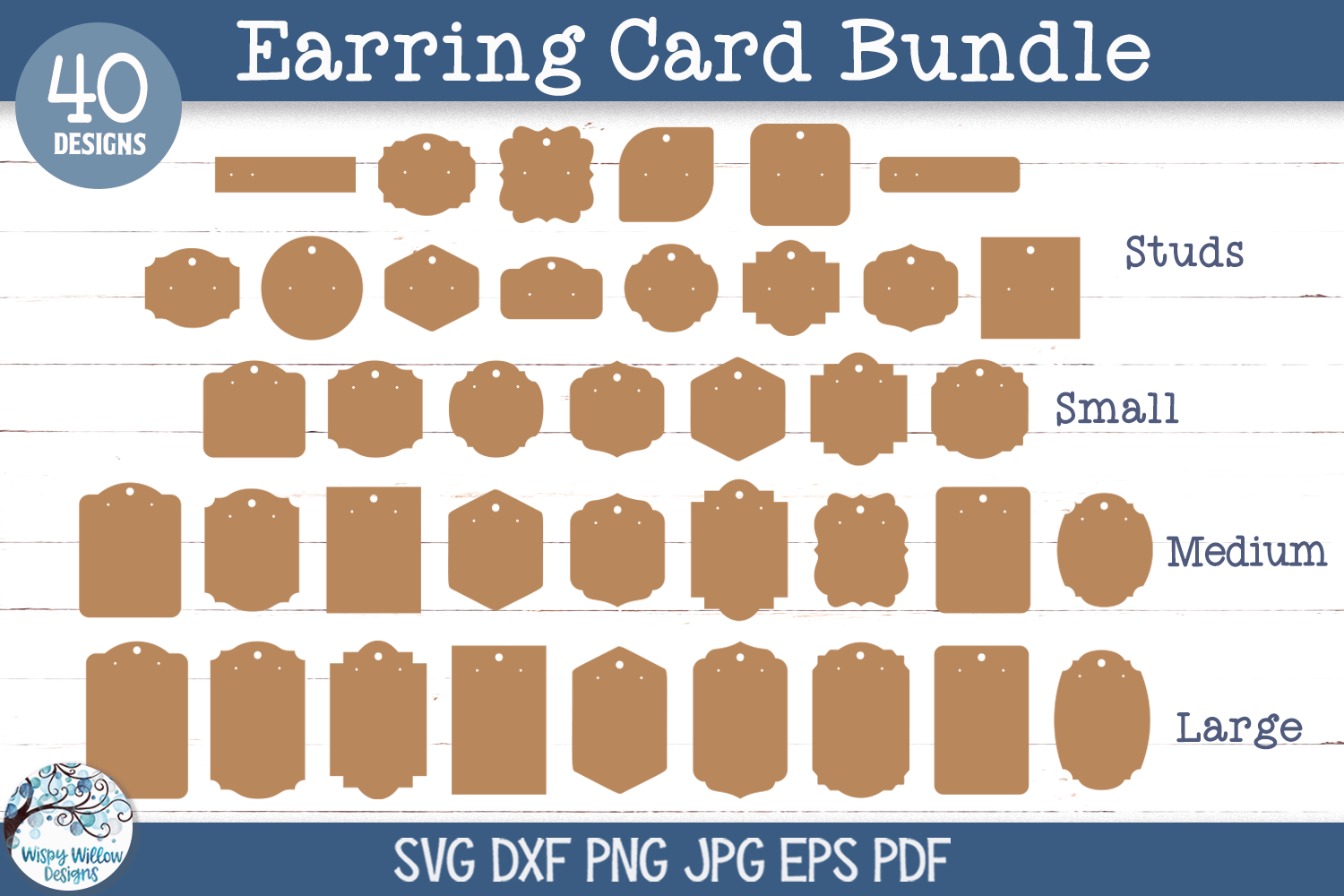 Earring Card SVG Bundle Wispy Willow Designs Company