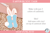 Easter Bunny Alphabet Letter Basket Tag SVG Bundle for Cricut Wispy Willow Designs Company