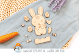 Easter Bunny DIY Pop Out Craft Coloring Kit - SVG File for Laser Cutter Wispy Willow Designs Company