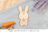 Easter Bunny DIY Pop Out Craft Coloring Kit - SVG File for Laser Cutter Wispy Willow Designs Company