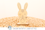 Easter Bunny DIY Pop Out Stand Up Craft Coloring Kit - SVG File for Laser Cutter Wispy Willow Designs Company