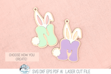 Easter Bunny Monogram Letter Basket Tag - Alphabet SVG Bundle File for Laser Cutter Wispy Willow Designs Company