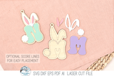 Easter Bunny Monogram Letter Basket Tag - Alphabet SVG Bundle File for Laser Cutter Wispy Willow Designs Company