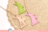 Easter Bunny Rabbit Basket Tag - Personalized SVG File for Laser Cutter Wispy Willow Designs Company