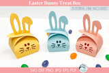 Easter Bunny Treat Box SVG | 3D Cardstock Paper Template for Cricut Wispy Willow Designs Company