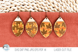 Fall Leaf Earring Bundle SVG File for Laser Cutter Wispy Willow Designs Company