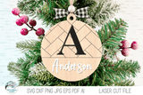 Farmhouse Christmas Ornament SVG File Bundle for Laser Cutter Wispy Willow Designs Company