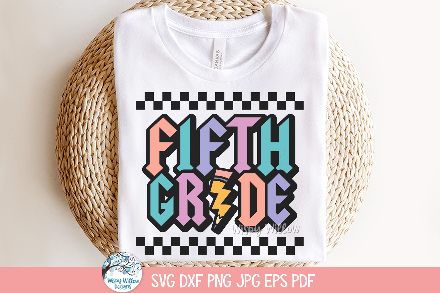 Fifth Grade SVG | Rock N Roll Back to School Design Wispy Willow Designs Company