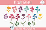 Flower Bundle SVG | Botanical Plant Silhouette Collections Wispy Willow Designs Company