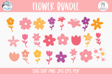 Flower Bundle SVG | Spring Wildflowers Design Wispy Willow Designs Company