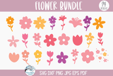 Flower Bundle SVG | Spring Wildflowers Design Wispy Willow Designs Company