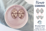 Flower Earring File for Glowforge or Laser Wispy Willow Designs Company