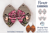 Flower Earring File for Glowforge or Laser Wispy Willow Designs Company