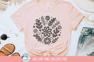 Flowers SVG | Botanical Print Sweatshirt Wispy Willow Designs Company