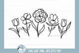 Flowers SVG | Floral Doodles ClipArt Wispy Willow Designs Company