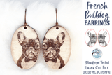 French Bulldog with Glasses Earring File for Glowforge or Laser Cutter Wispy Willow Designs Company