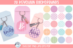 Geometric Keychain Background SVG File Bundle for Round Keychains - Made for Cricut Wispy Willow Designs Company