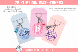 Geometric Keychain Background SVG File Bundle for Round Keychains - Made for Cricut Wispy Willow Designs Company