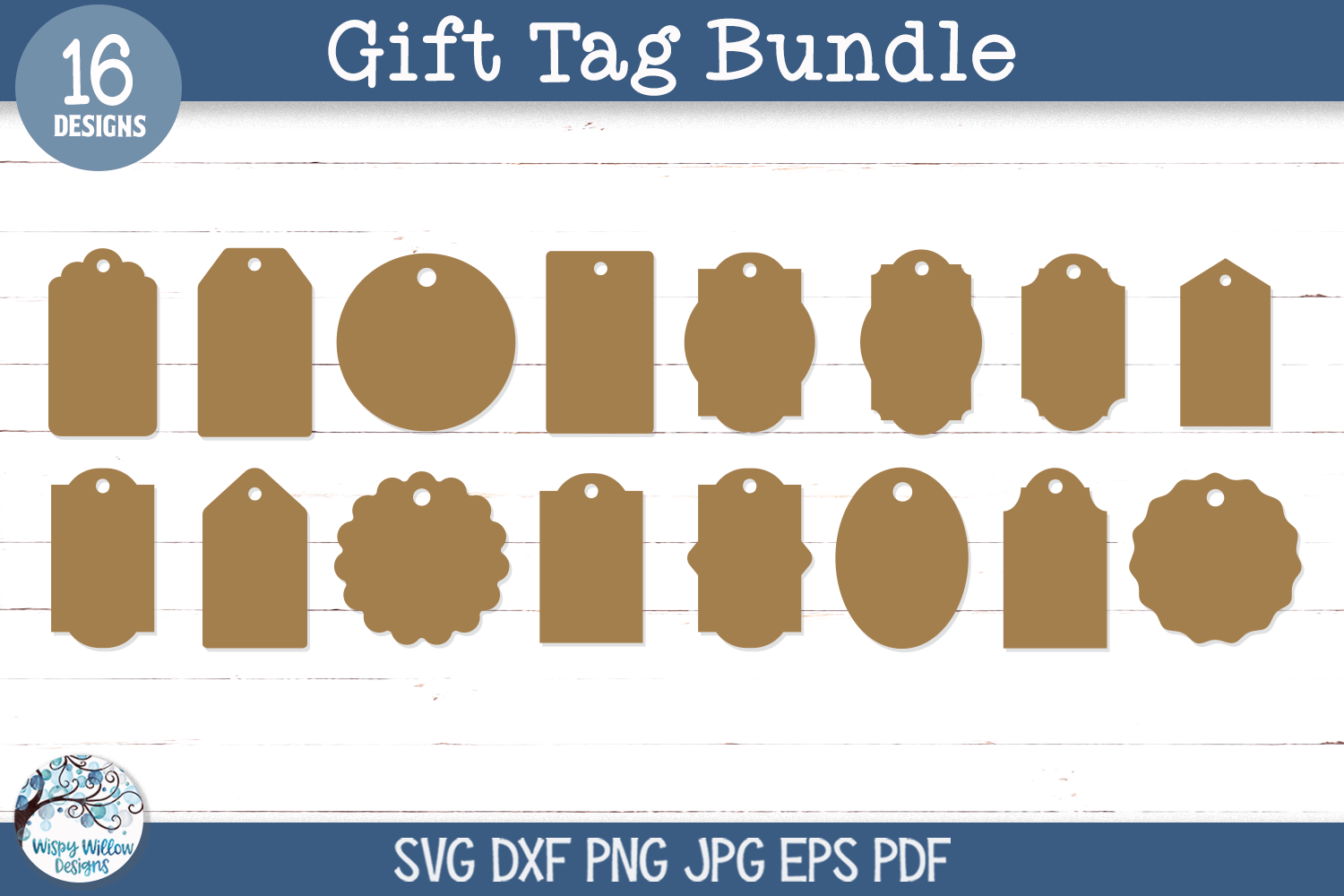 Gift Tag SVG Bundle Wispy Willow Designs Company