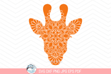 Giraffe Head Mandala SVG File for Cricut Wispy Willow Designs Company