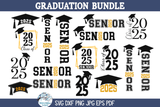 Graduation SVG Bundle | Class of 2025 Commencement Designs Wispy Willow Designs Company