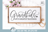 Grandkids Blessing SVG | Front Door Hanger Sign Wispy Willow Designs Company