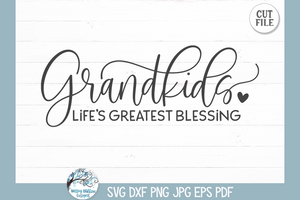 Grandkids Blessing SVG | Front Door Hanger Sign Wispy Willow Designs Company