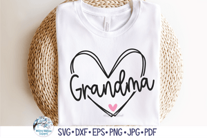 Grandma Heart SVG Wispy Willow Designs Company