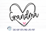 Grandma Heart SVG Wispy Willow Designs Company