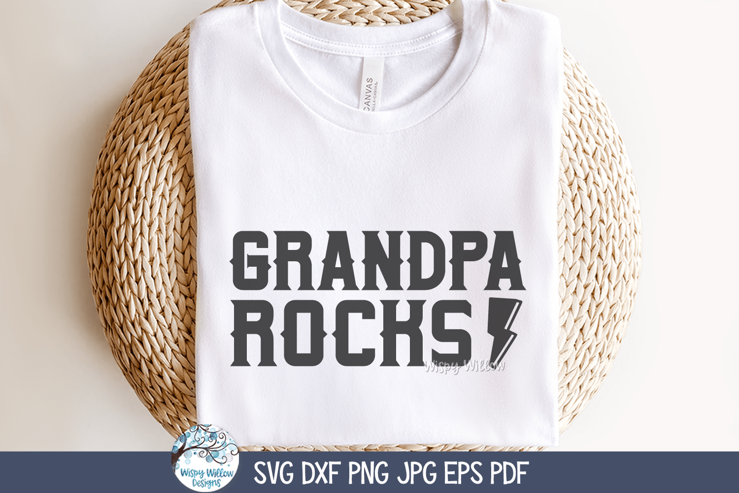 Grandpa Rocks SVG | Perfect for Grandfathers Design Wispy Willow Designs Company