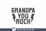 Grandpa You Rock SVG | Cool Grandfather's Day Graphic Wispy Willow Designs Company