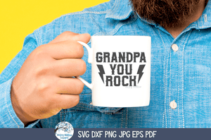 Grandpa You Rock SVG | Cool Grandfather's Day Graphic Wispy Willow Designs Company