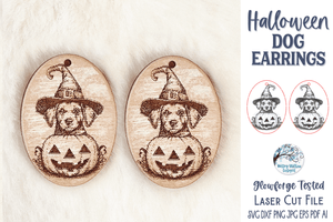 Halloween Dog Earring SVG File for Glowforge and Laser Cutter Wispy Willow Designs Company