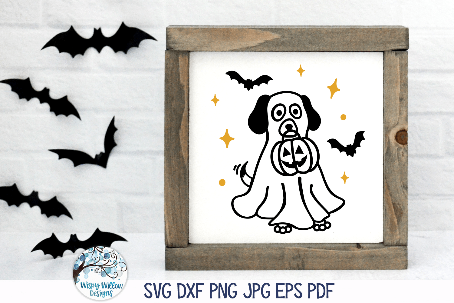 Halloween Dog SVG Bundle | Ghost Pet Animals Wispy Willow Designs Company