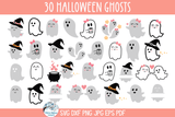 Halloween Ghost SVG Bundle | Spooky Art Collection Wispy Willow Designs Company