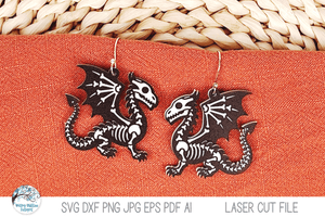 Halloween Skeleton Earring Bundle - SVG Files for Laser Cutter Wispy Willow Designs Company