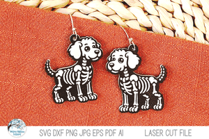 Halloween Skeleton Earring Bundle Vol 3- SVG Files for Laser Cutter Wispy Willow Designs Company