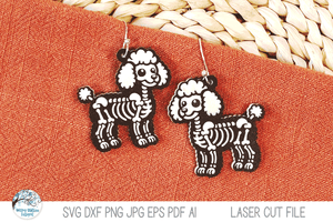 Halloween Skeleton Earring Bundle Vol 3- SVG Files for Laser Cutter Wispy Willow Designs Company