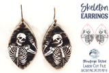 Halloween Skeleton Earring SVG File for Glowforge and Laser Cutter Wispy Willow Designs Company