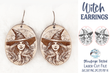 Halloween Witch Earring SVG File for Glowforge and Laser Cutter Wispy Willow Designs Company