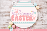 Happy Easter and Spring Round Sign SVG Bundle Wispy Willow Designs Company