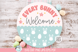 Happy Easter and Spring Round Sign SVG Bundle Wispy Willow Designs Company