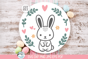 Happy Easter and Spring Round Sign SVG Bundle Wispy Willow Designs Company