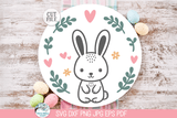 Happy Easter and Spring Round Sign SVG Bundle Wispy Willow Designs Company