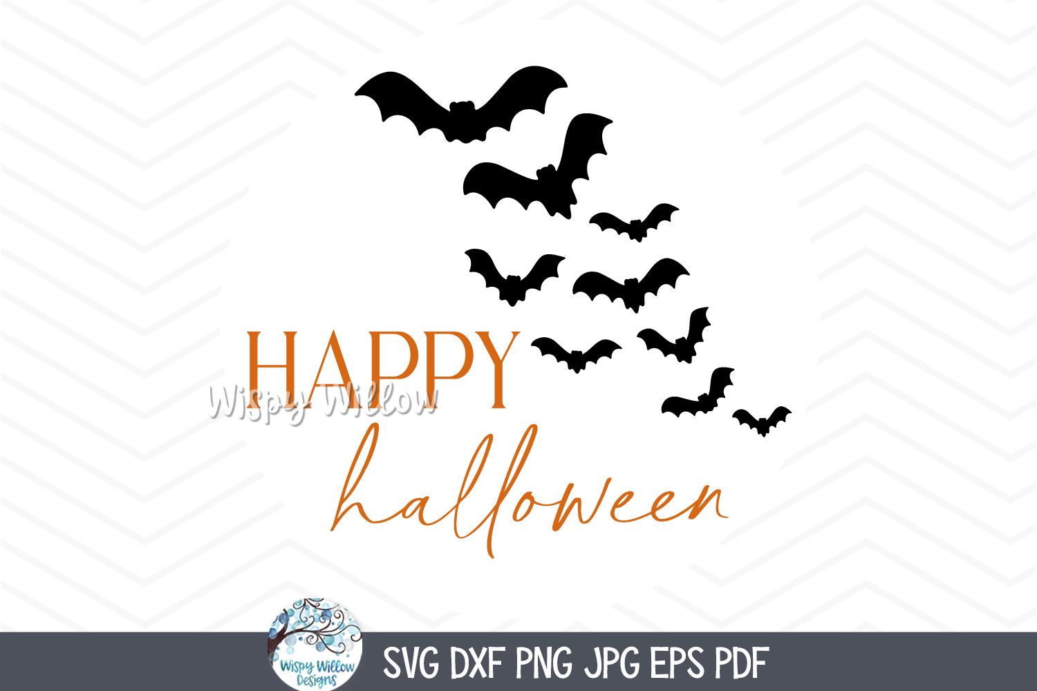 Happy Halloween SVG | Classic Halloween Art Wispy Willow Designs Company