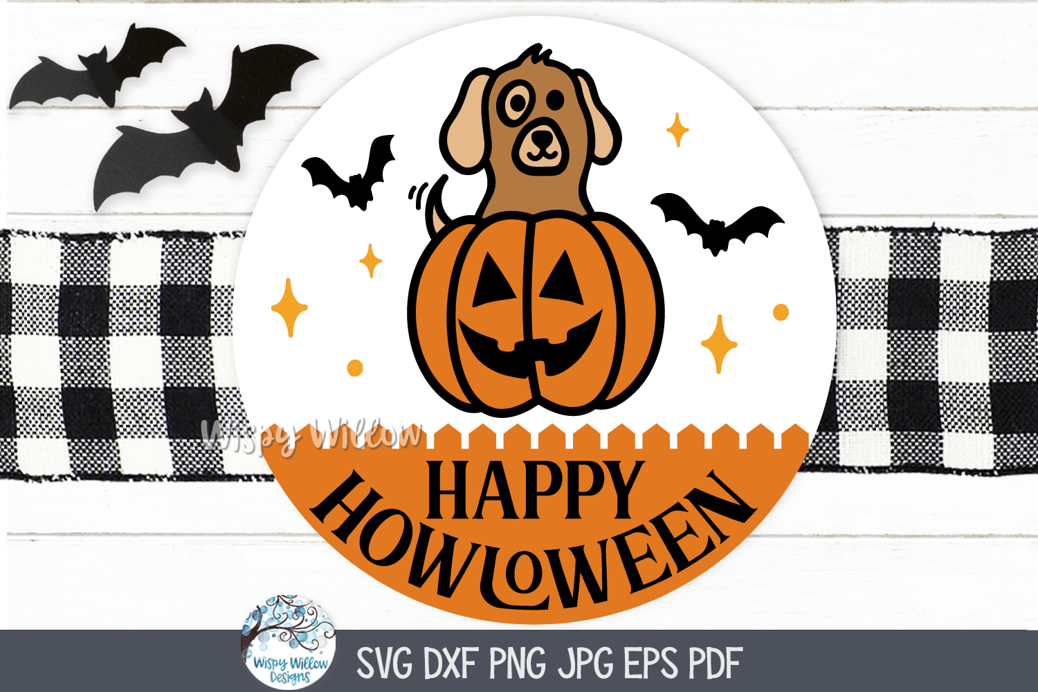 Happy Howloween SVG | Halloween Dog Art Wispy Willow Designs Company