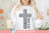 He Is Risen SVG | Floral Cross for Easter Wispy Willow Designs Company